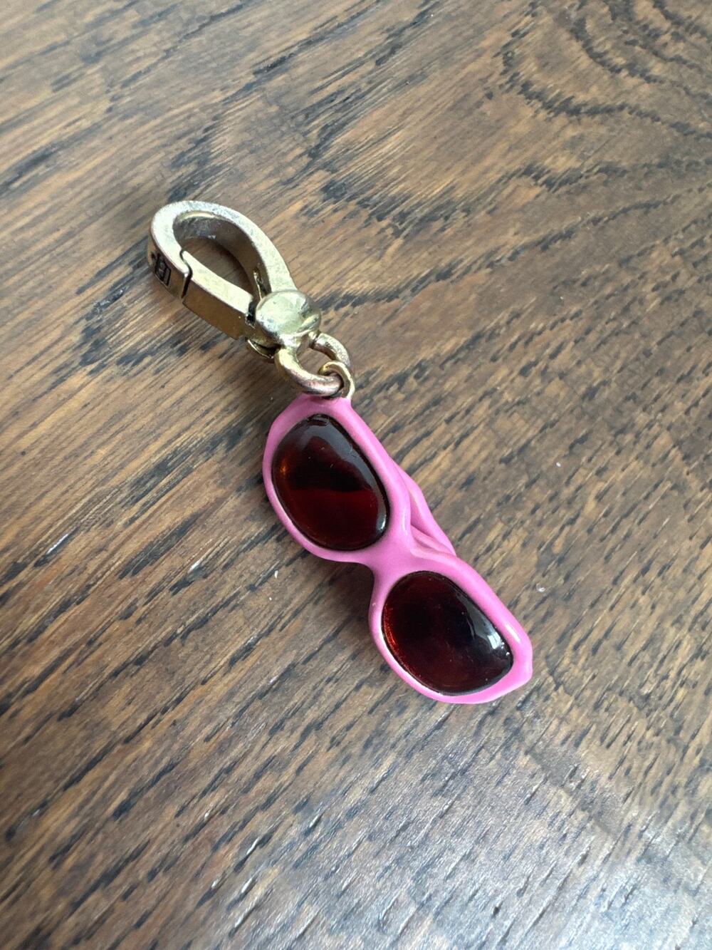 Juicy Couture VTG Y2K Sunglasses Clip On Charm Pink Gold Logo